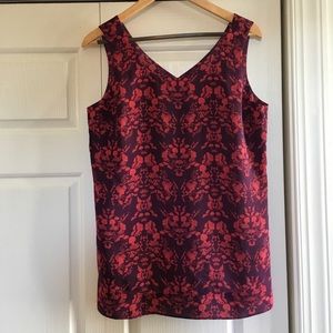 Cabi purple and pink tank blouse